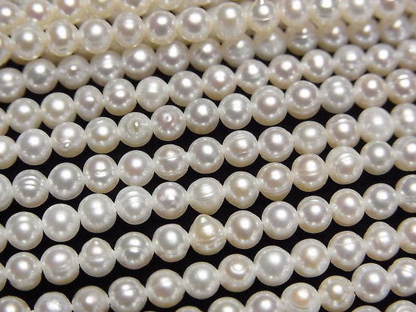 [Video] Fresh Water Pearl AA++ Potato 3-3.5mm White 1strand beads (aprx.14inch/35cm)