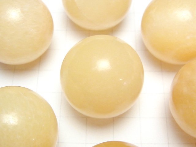 Yellow Calcite Sphere, Round 30mm 1pc
