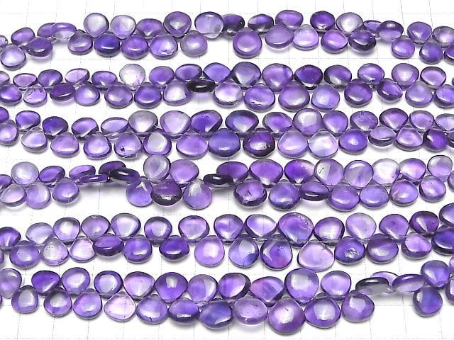 Hochwertiger Amethyst AA++ Kastanie (Glatt) halb oder 1strang Perlen (ca. 7Zoll/18cm)