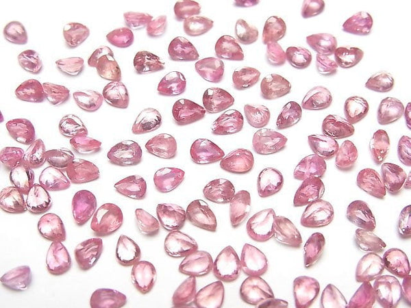 [Video]High Quality Pink Sapphire AAA Loose Stone Pear Shape Faceted 4x3mm 3pcs