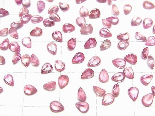 High Quality Pink Sapphire AAA Loose Stone Pear Shape Faceted 4x3mm 3pcs