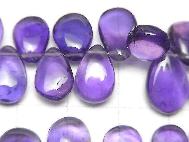 High Quality Amethyst AA++ Pear shape (Smooth) half or 1strand beads (aprx.7inch/18cm)