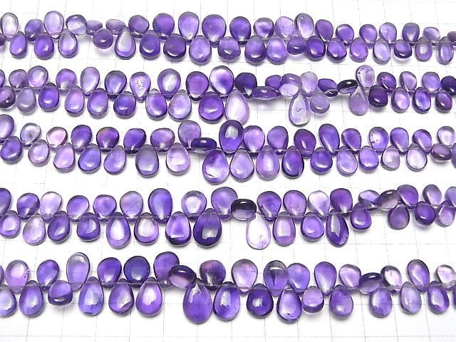 Hochwertiger Amethyst AA++ Birnenform (Glatt) halb oder 1strang Perlen (ca. 7Zoll/18cm)
