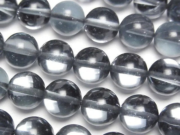 [Video] Gray Luna Flash Round 10mm 1strand beads (aprx.14inch/35cm)