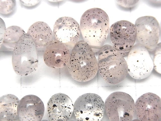 Micain Rose Quartz Drop (Smooth) half or 1strand beads (aprx.7inch/18cm)