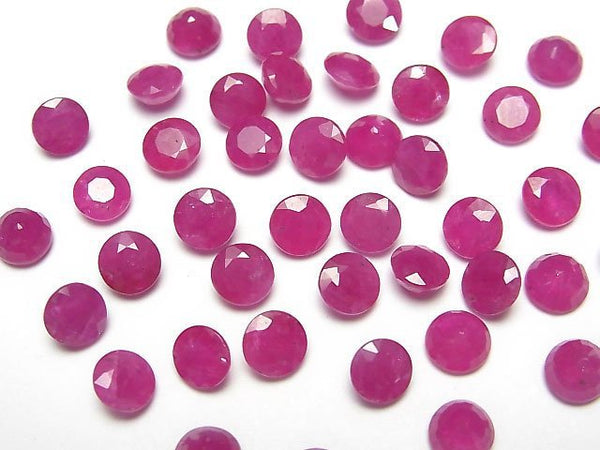 [Video]Ruby AAA- Loose stone Round Faceted 5.5x5.5mm 1pc