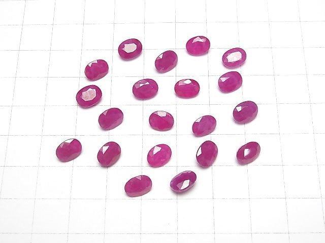 Rubin AAA- Lose Steine Oval Facettiert 8x6mm 1Stück