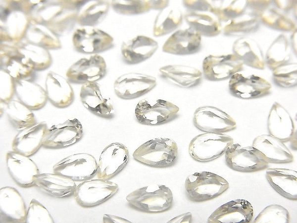 [Video]High Quality Scapolite Loose stone Pear shape Faceted 5x3mm 5pcs