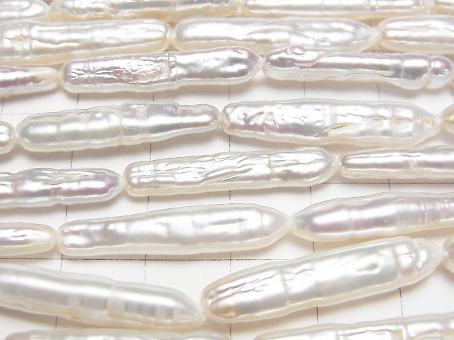 Fresh Water Pearl AA Stick 25-28mm White 1strand beads (aprx.15inch/38cm)