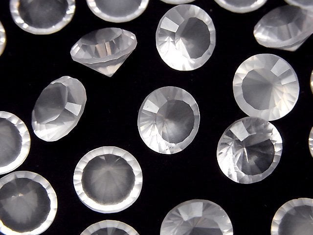 Hochwertiger Rosenquarz AAA lose Steine rund konvex geschliffen 10x10mm 1 Stück