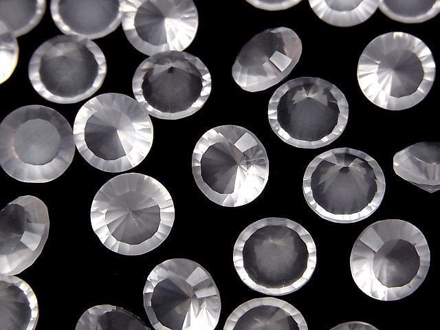 Hochwertiger Rosenquarz AAA lose Steine rund konvex geschliffen 10x10mm 1 Stück