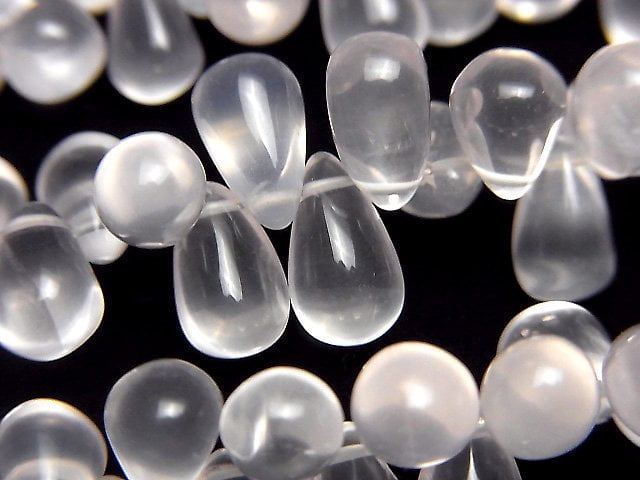 High Quality Rose Quartz AA++ Drop (Smooth) half or 1strand beads (aprx.7inch/18cm)