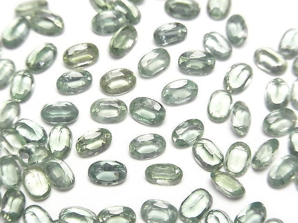 [Video]High Quality Green Kyanite AAA Loose stone Oval Faceted 6x4mm 5pcs