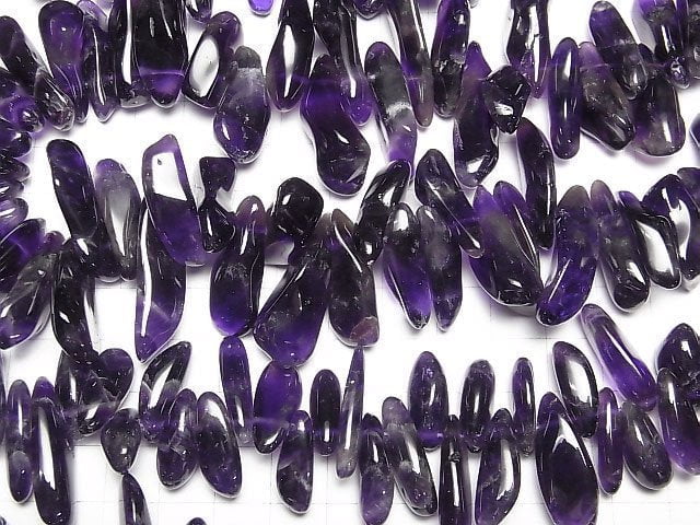 Amethyst AA++ Nugget Oben Durchbohrtes Loch 1Strang Perlen (ca. 14 Zoll/34 cm)