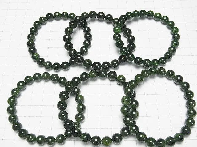 Chromdiopsid AA++ Rund 8mm Armband