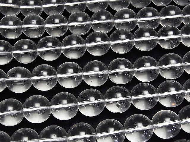 Quartz Cristallin (Quartz Fondu) AAA Rond 16mm 1rang de perles (env. 34cm)