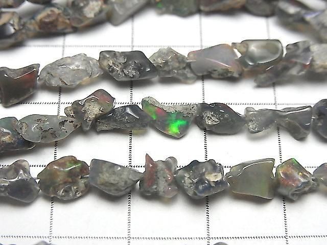 Ethiopian Blue Gray Color Opal Rough Rock Nugget 1strand beads (aprx.15inch/36cm)