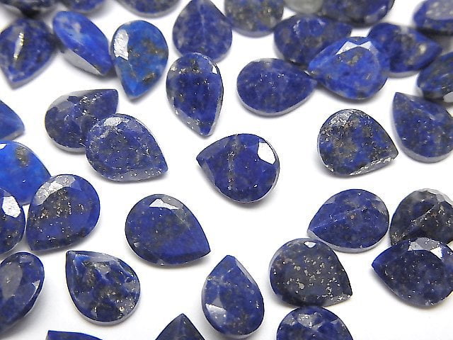 Lapislazuli AA++ Loose stone Pear shape Faceted 8x6mm 5pcs