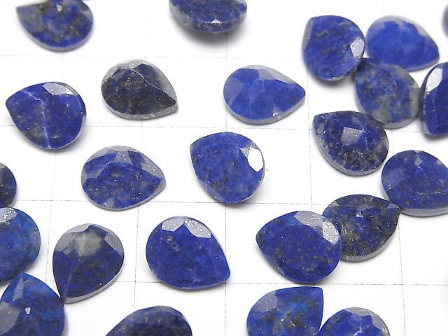 Lapislazuli AA++ Lose Steine Birnenform Facettiert 10x8mm 3Stk