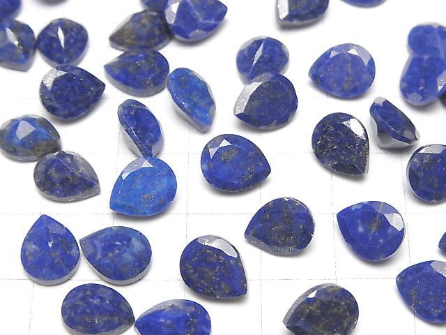 Lapislazuli AA++ Lose Steine Birnenform Facettiert 10x8mm 3Stk