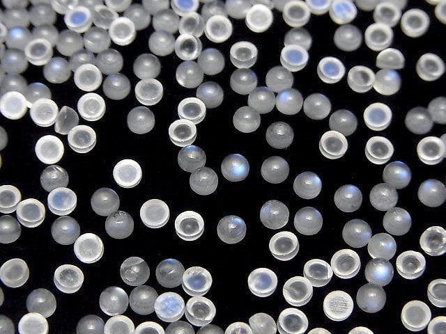Königsblauer Mondstein AA++ Runde Cabochon 3x3mm 10Stk