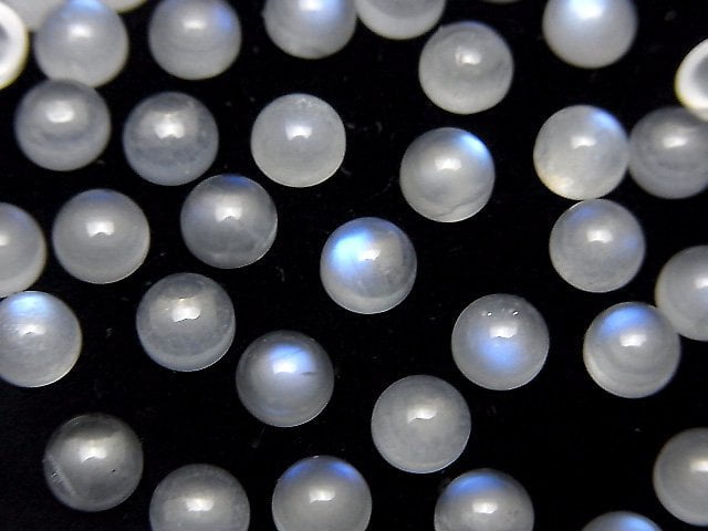 Royal Blue Moonstone AA++ Round Cabochon 5x5mm 5pcs