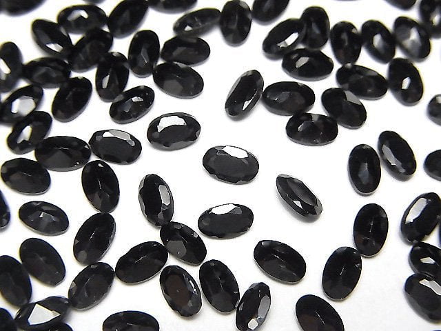 High Quality Black Spinel AAA Loose stone Oval Faceted 5x3mm 10pcs