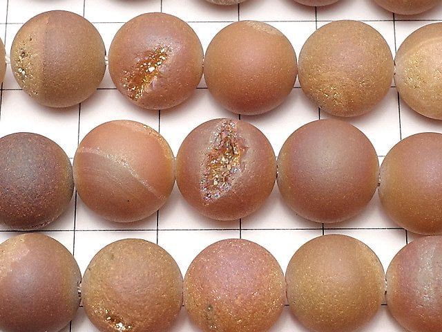 Frost Druzy Agate Round 12mm 1strand beads (aprx.15inch/37cm)