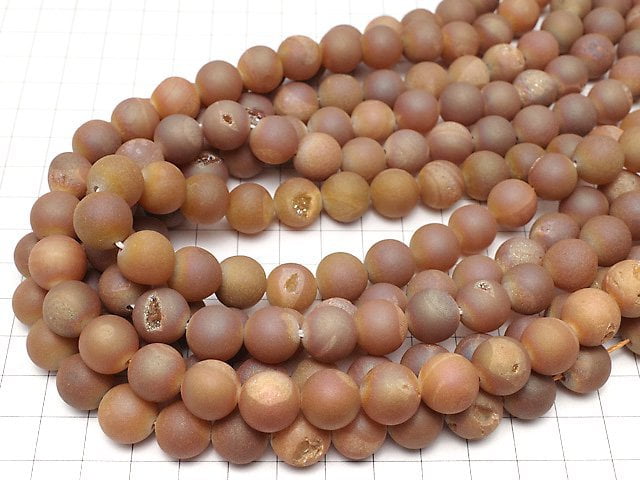 Frost Druzy Achat Runde 12mm 1strang Perlen (ca. 15 Zoll/37 cm)