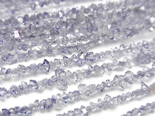 巴基斯坦雙尖切面鍍膜【藍紫】半串或一串珠子 (約15英吋/36公分)