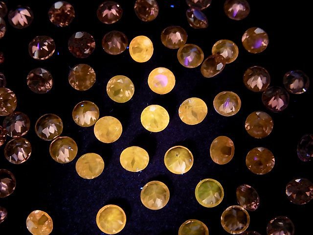 High Quality Reddish Brown Zircon AAA Loose Stone Round Faceted 4x4mm 2pcs