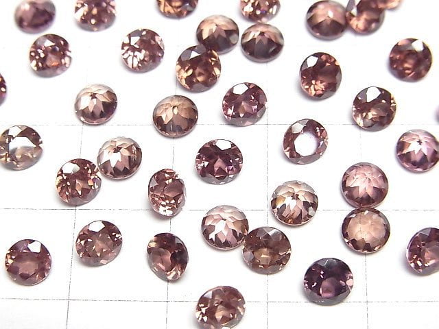 High Quality Reddish Brown Zircon AAA Loose Stone Round Faceted 5x5mm 1pc