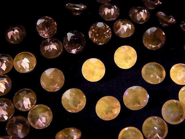 High Quality Reddish Brown Zircon AAA Loose Stone Round Faceted 5x5mm 1pc