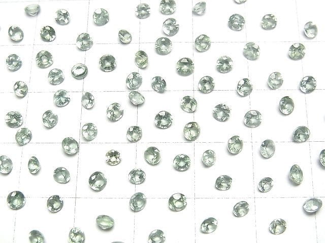Hochwertiger grüner Kyanit AAA lose Steine rund facettiert 3x3mm 10Stk