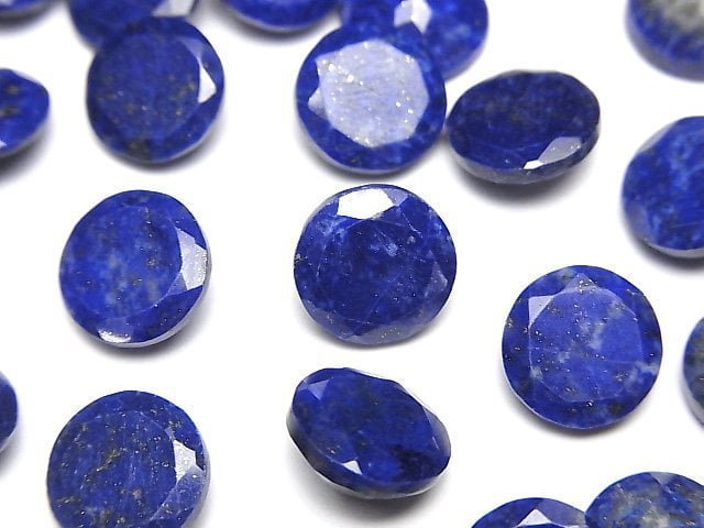 Lapislazuli AA++ Loose stone Round Faceted 10x10mm 2pcs
