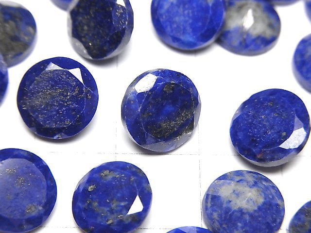 Lapislazuli AA++ Loose stone Round Faceted 10x10mm 2pcs