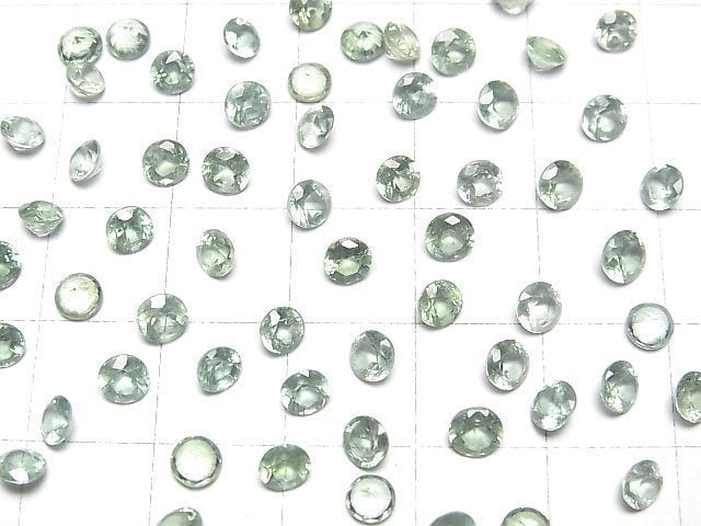 Hochwertiger grüner Kyanit AAA lose Steine rund facettiert 4x4mm 5Stk