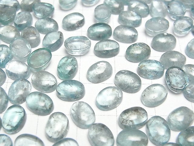 Apatit AA ovale Cabochon 8x6 mm 3 Stück