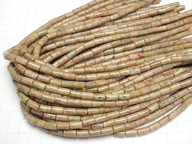 Unakit Tube 10x6x6mm 1Strang Perlen (ca. 15 Zoll/38 cm)