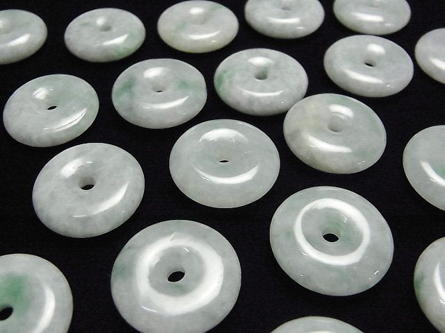 Birmanscher Jadeit AA++ Münze (Donut) 22x22 mm 1 Stück