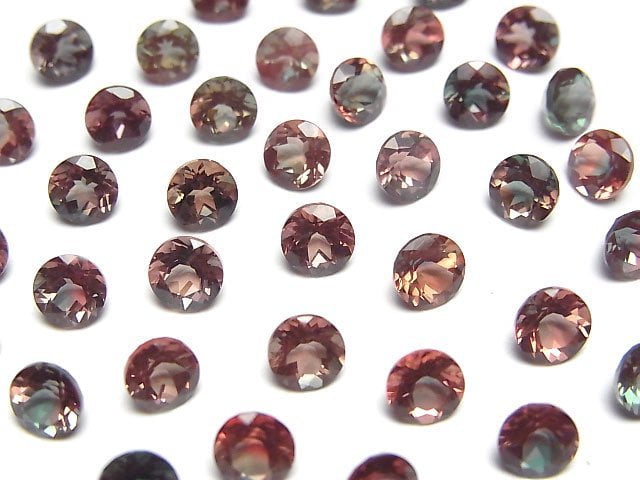 High Quality Bi-color Andesine AAA Loose stone Round Faceted 5x5mm 1pc