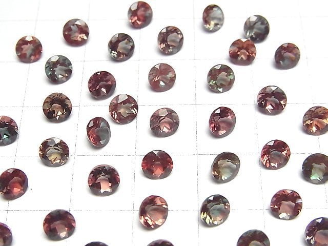 Hochwertiger Bicolor Andesin AAA Lose Stein Rund Facettiert 5x5mm 1 Stück