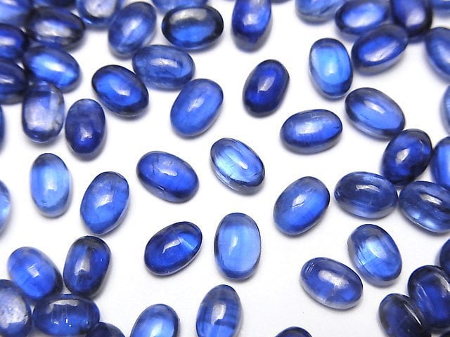 高品質藍晶石 AAA- 橢圓素面 6x4mm 3顆