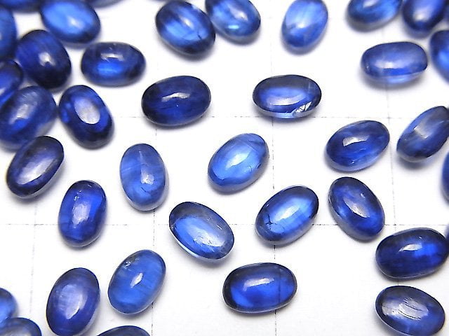 高品質藍晶石 AAA- 橢圓素面 6x4mm 3顆
