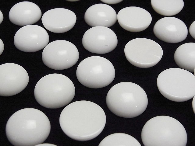 Weißer Onyx AAA runder Cabochon 16x16 mm 2 Stück