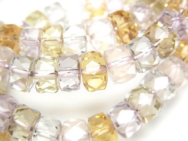High Quality Mixed Stone AAA- Faceted Button Rondelle 8x8x5mm Bracelet