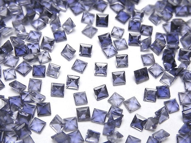 High Quality Iolite AAA Loose stone Square Faceted 3x3mm 10pcs