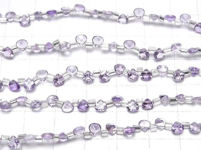 Hochwertiger Pink Amethyst AAA Kastanie Facettiert 4x4mm halb oder 1 Strang Perlen (38 Stück)