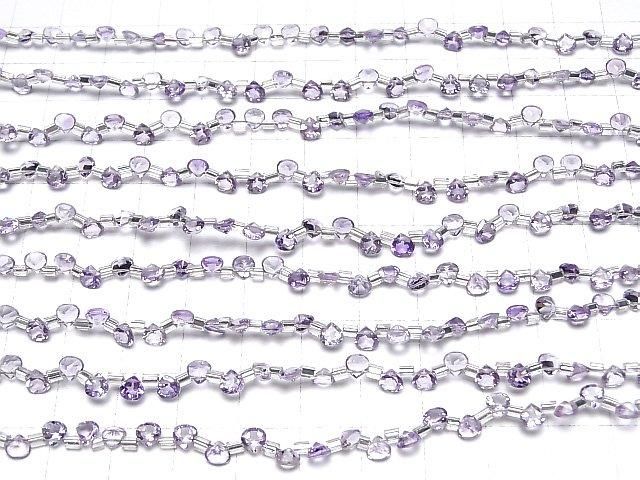 Hochwertiger Pink Amethyst AAA Kastanie Facettiert 4x4mm halb oder 1 Strang Perlen (38 Stück)