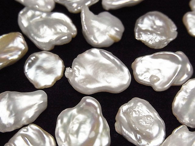 Fresh Water Pearl Keshi Pearl AA++ Loose stone Baroque (Petal) 12-17mm White 10pcs